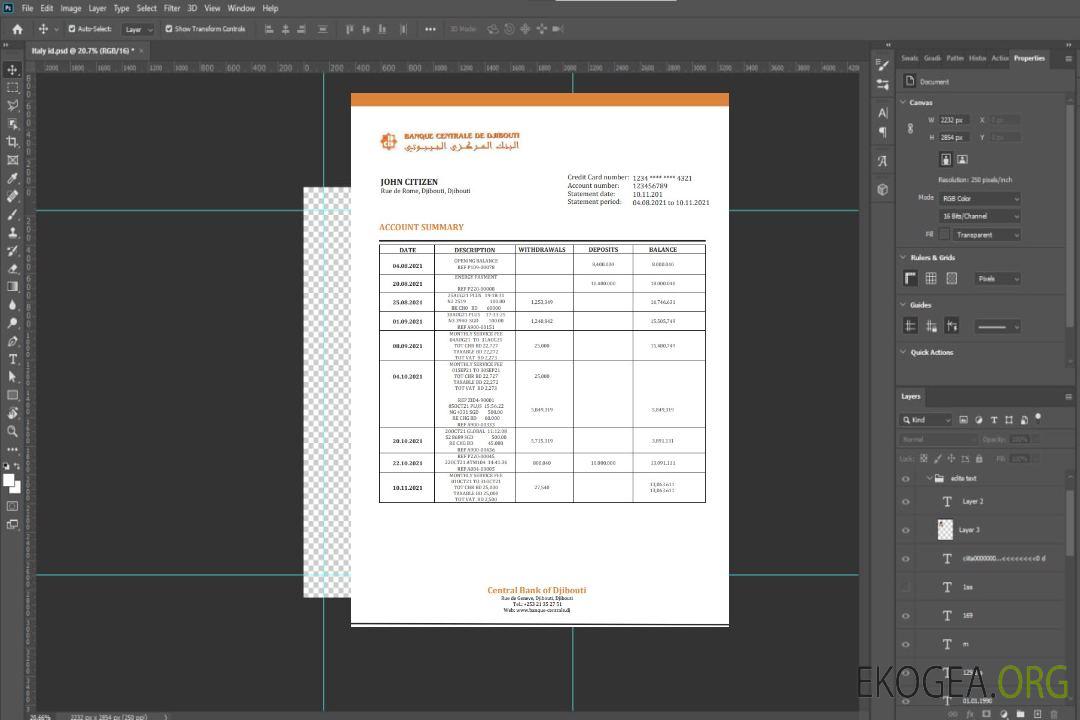 Djibouti Déclaration de la Banque Centrale de Djibouti template Djibouti Déclaration de la Banque Centrale de Djibouti template